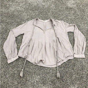 Floreat Anthropologie 0 Blush Long Sleeve Blouse